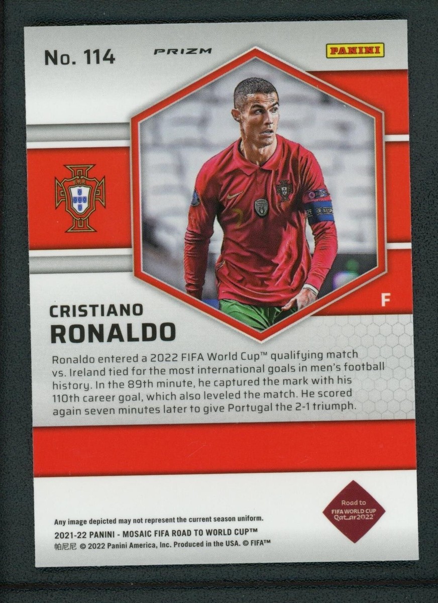 2021-22 CRISTIANO RONALDO PANINI MOSAIC FIFA ROAD TO WORLD