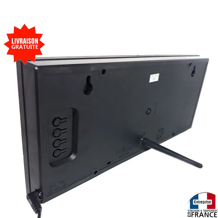 Horloge murale à affichage digitale avec led bleu numérique date heure - Photo 3/3