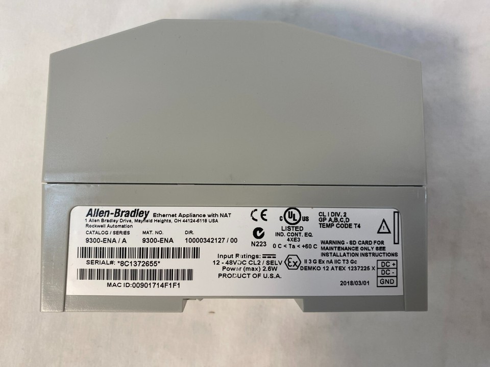 Nat Device Ab Allen Bradley 9300-ENA Network Address Translation (NAT) Device, SER A ...