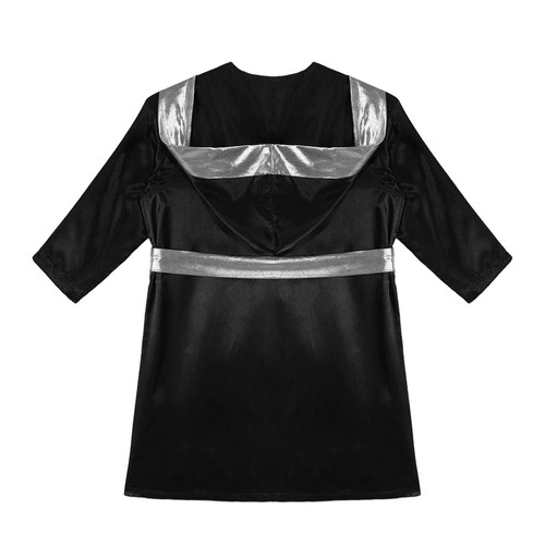 Boys Boxing Robe Costume Long Satin Hooded Hoodie Halloween Fancy Dress Up - Picture 40 of 80