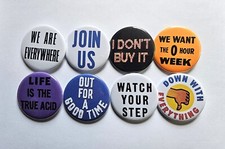 Vintage Reproduction Pinback Buttons Magnets Bottle Openers. Set 14