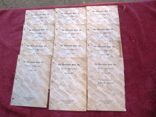 1940 GRAMOPHONE SHOP CATALOG Complete 12 Issues Record Supplement Catalogue - Picture 2 of 6