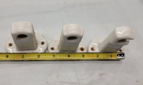 (QTY OF 5) - VINTAGE/ANTIQUE - CERAMIC PORCELAIN - TOWEL BAR SUPPORTS - Picture 15 of 16