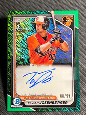 2024 Bowman Chrome 1st GREEN REFRACTOR PROSPECT ROOKIE AUTO Tavian Josenberger