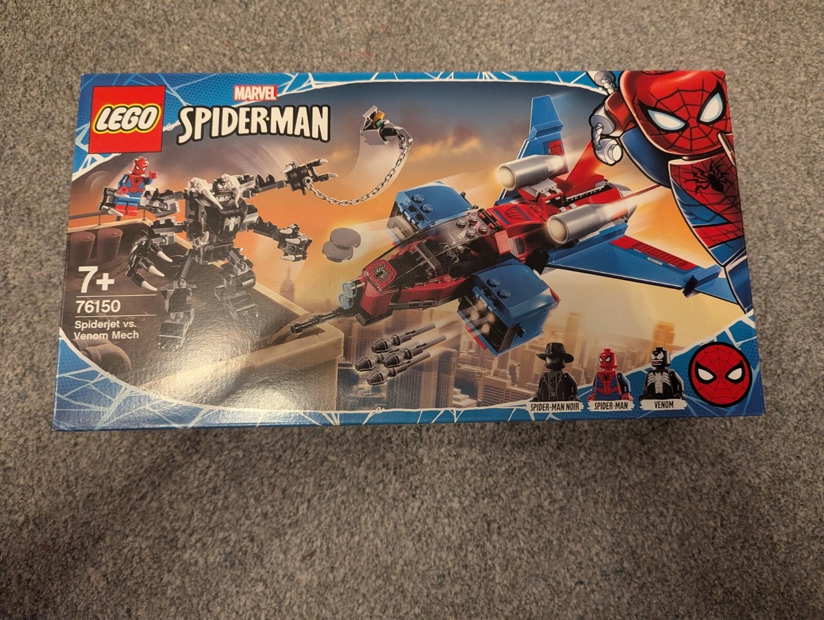 LEGO 76150 Spider-Man Spiderjet vs Venom Mech Spiderman Noir- Retired  Set