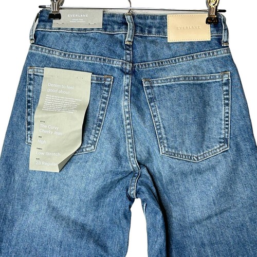 Everlane The Curvy Cheeky Jean Blue Organic Cotton Women's 23 Regular NWT - Picture 6 of 12