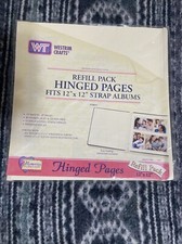 Sealed Westrim Crafts Refill Pack Hinged CREAM Pages 12 x 12 For Strap Albums
