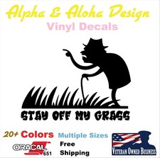 Stay Off My Grass Funny Die Cut Vinyl Decal Truck Car Sticker Laptop Window