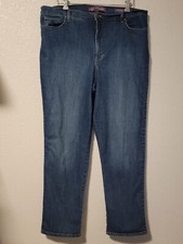 Gloria Vanderbilt Amanda Jeans Womens Size 18 Tapered Stretch Denim Blue