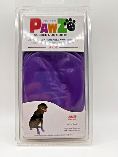 PawZ Protex Dog Boots Water-Proof Paws Disposable Reusable Large New 12 Pack