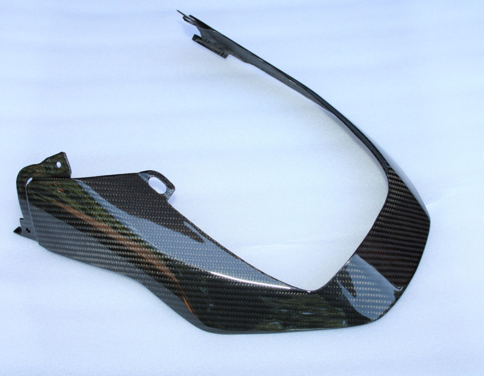 Contour de sabot Aprilia Tuono V4 en carbone véritable brillant pour moto de course