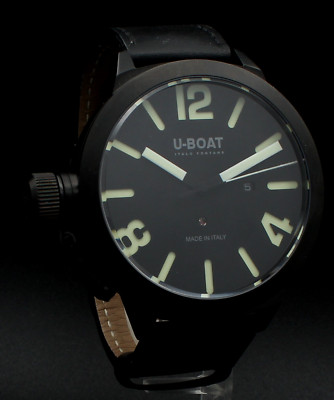 U-Boat Classico Stealth Black PVD Swiss ETA 2824 Automatic 53mm Wrist Watch