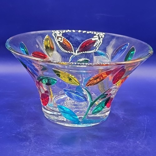 2 Zecchino Murano Italy Glass Rainbow Colorful Tree Life Candy Candle Dish Bowl - Picture 10 of 19