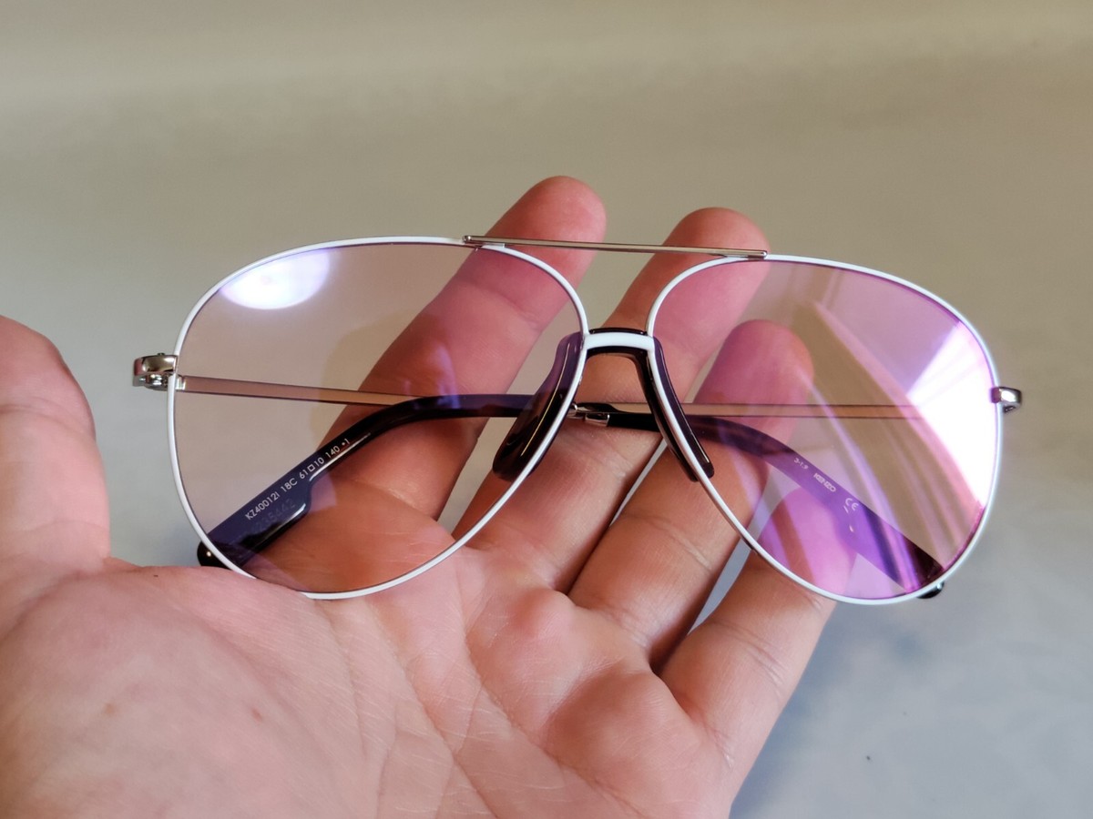 VINTAGE KENZO KZ40012I 18C PILOT SUNGLASSES MADE IN FRANCE 61/10