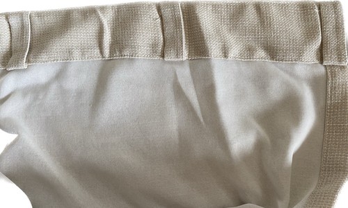 Madison Park Beals Faux Linen Rod Pocket Back Tab 95" Window Curtain (1) Natural - Picture 4 of 4