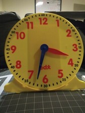 edx education Yellow 12 Hour 12  Clock Face Educational,Homeschooling Ages-5 