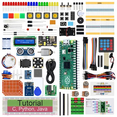 Freenove Ultimate Starter Kit for Raspberry Pi Pico 1 2 W Tutorial Python C Java