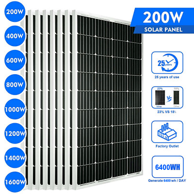 200 1000 Watt Solar Panel Solar Module Off Grid System Solar for Home RV Marine