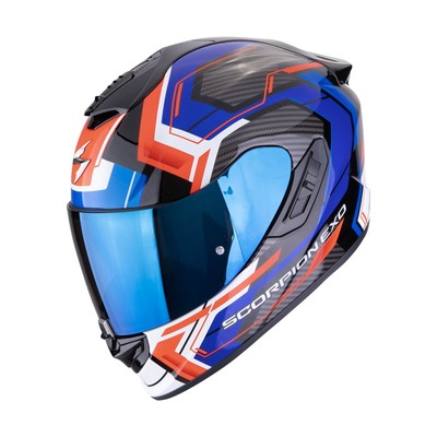 Scorpion EXO-1400 EVO II Air Linart Motorradhelm (Schwarz/Blau/Rot) Gr: M (57)
