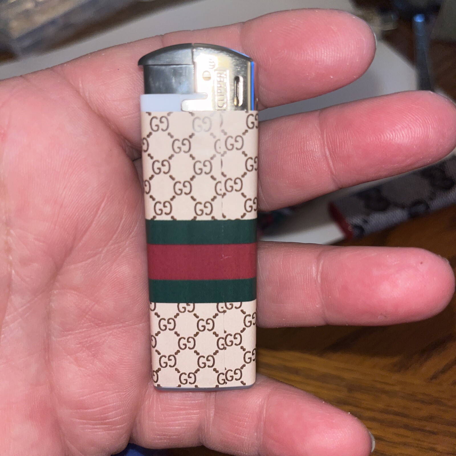 New 3 Custom Lighters Gucci Lion Logo Bic Collect Very Well Well Made! Refill