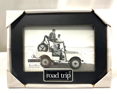 Malden Picture Frame Road Trip Photo Size 4 X 6 Black Total size 7.5 x 5.5