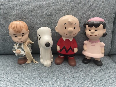 Vintage Peanuts CHARLIE BROWN FRIENDS Set 1969 Ceramic Figure 7” 