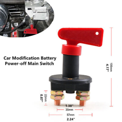 New 12V 24V Master Battery Quick Disconnect Power Cut Shut Off - Foto 2