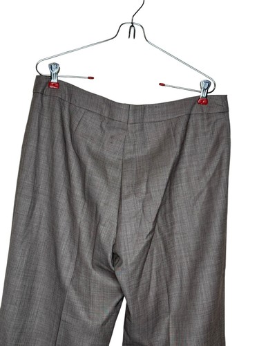 Escada Damen Anzughose Karo Wollhose Relaxed Flatfront Grau Gr. 44 - Bild 8 von 9