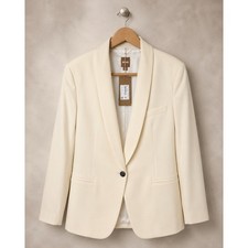 BOSS Hugo Boss Jigago Women's Cream Oversized Wool Blend Blazer Size 6 NWT