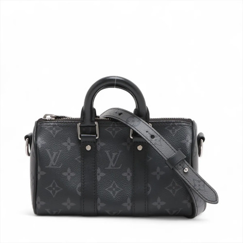 Louis Vuitton Monogram Eclipse Keepall XS M45947 Black