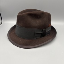 Vintage Resistol Mens Size 7 Self-Conforming Felt Fedora Brown Hat Elgin