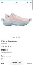 Babolat Damskie SFX 4 Tenis All Court Buty Białe/Srebrne