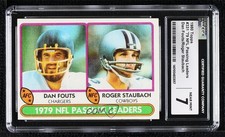 1980 Topps Passing Leaders Dan Fouts Roger Staubach #331 CGC 7 HOF 0i7l