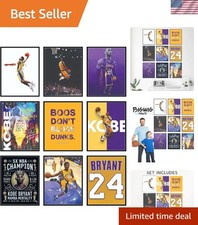 Inspirational Kobe Bryant Poster Collection - 9 Unframed 8x10 Prints for Decor