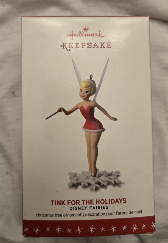 2016 HALLMARK ORNAMENT ~ TINK FOR THE HOLIDAYS ~ DISNEY FAIRIES Tinker Bell Red