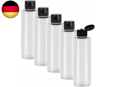 Chstarina 5 Stück 200ml Reiseflasche Set, Plastikflasche Transparente, 