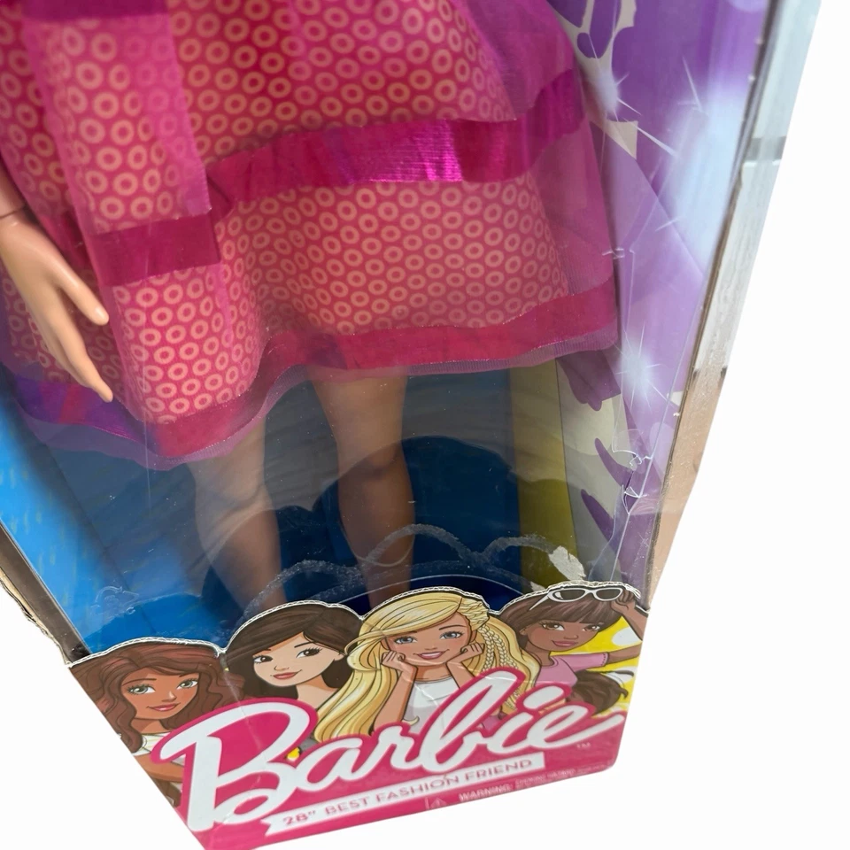 28-дюймовая кукла Barbie Just Play Best Fashion Friend — блондинка с коробкой, 2017 г. - Изображение 3 из 4