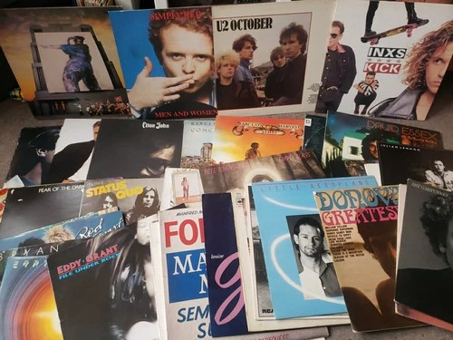JOB LOT 54× 70s/80s LP Album's Elton John U2 INXS Stone The Crows Spandua Ballet