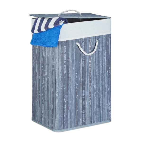 WäSchekorb Bambus WäSchebox Faltbar Faltbarer WäSchesammler 83 L 2Er Set-image