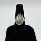 Vintage 925 Sterling Silver Turquoise Ring Size 6.5 Acid Tested