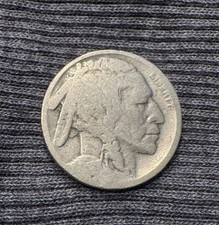 Rare Indian Head / Buffalo  U.S 5 Cents Nickel (No Date) US history Coin Vintage
