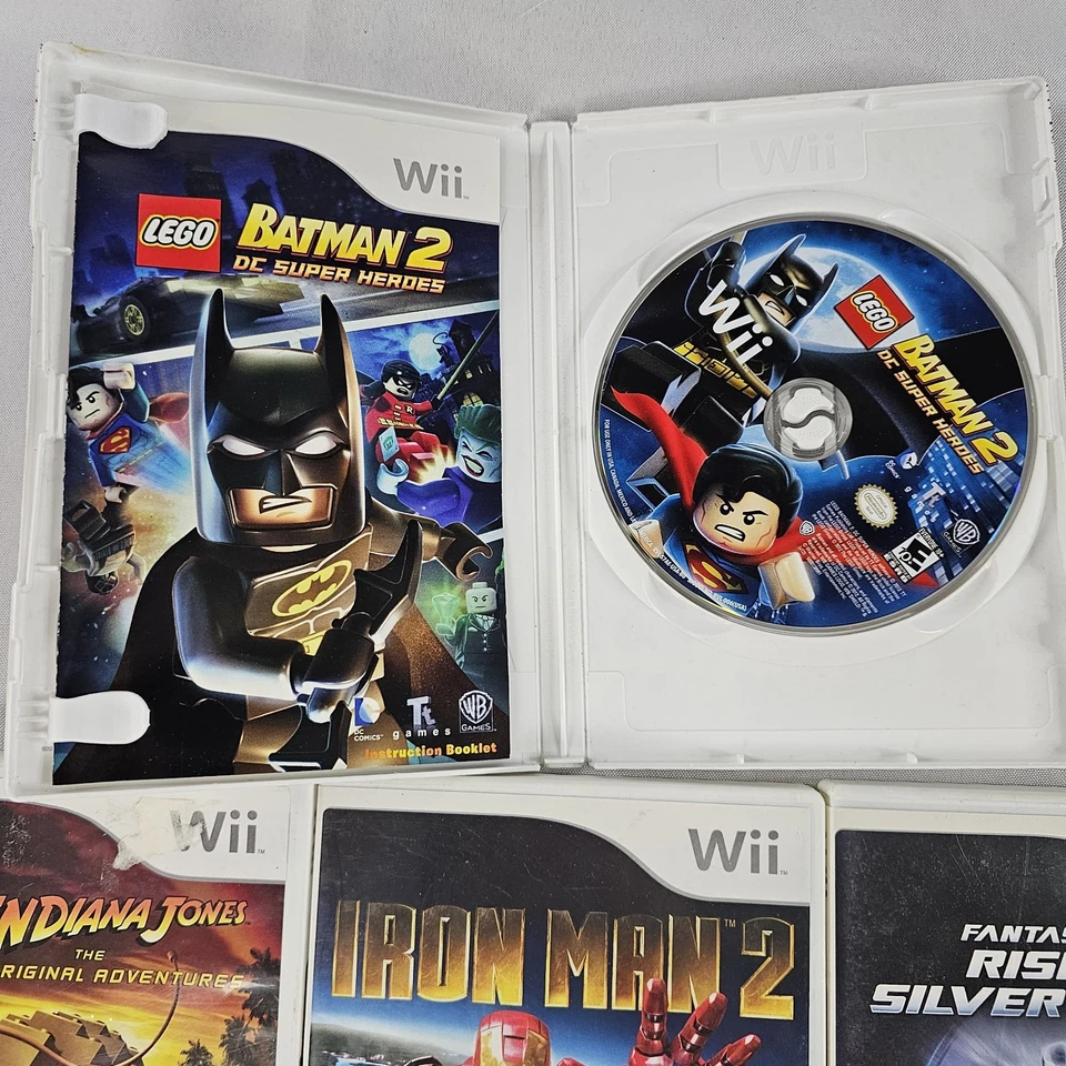 Lot Of 4 Wii Games Lego Batman & Indiana Jones, Iron Man, & Fantastic 4 READ⬇ - Image 2 of 4