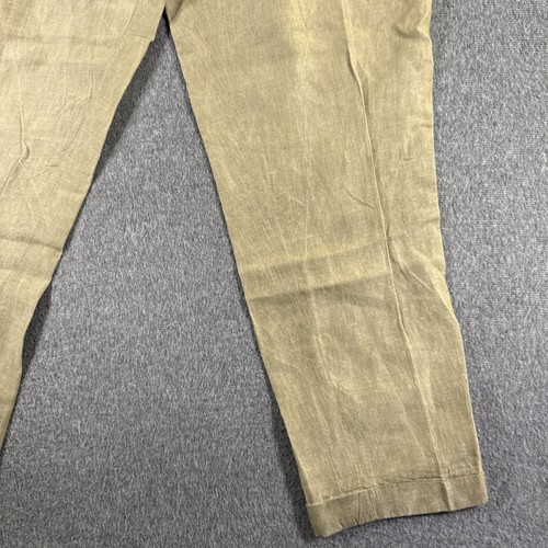 Vtg Linda Allard Ellen Tracy Cuffed Tweed Trousers Linen Pants Size 8 Beige - Picture 2 of 18