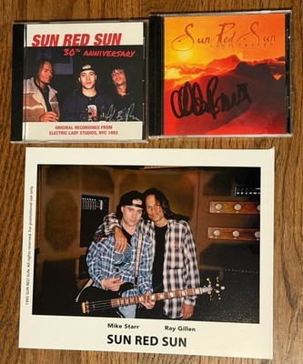 Sun Red Sun-2 signed CD s and 8x10 photo-30th Anniversary & Lost Tracks-Mint