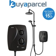 Triton AS2000SR DuElec Silent Running Black Thermostatic Power Shower Dual Head