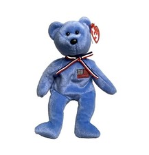 Ty Beanie Baby America Bear Plush Election Time Red Cross-