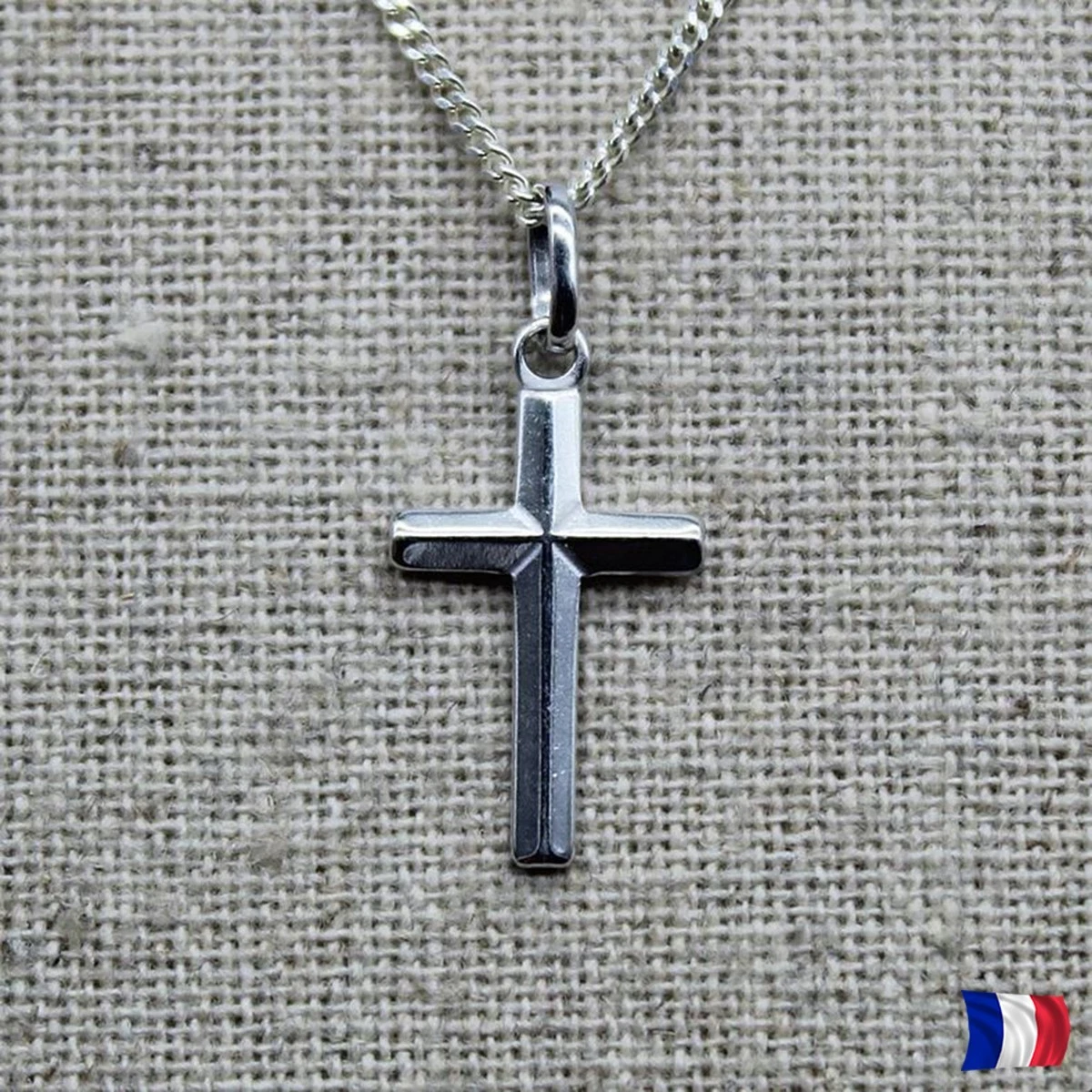Lot De 2 Pendentifs Croix En Argent Massif - Vintage - Neuf Jamais Porté