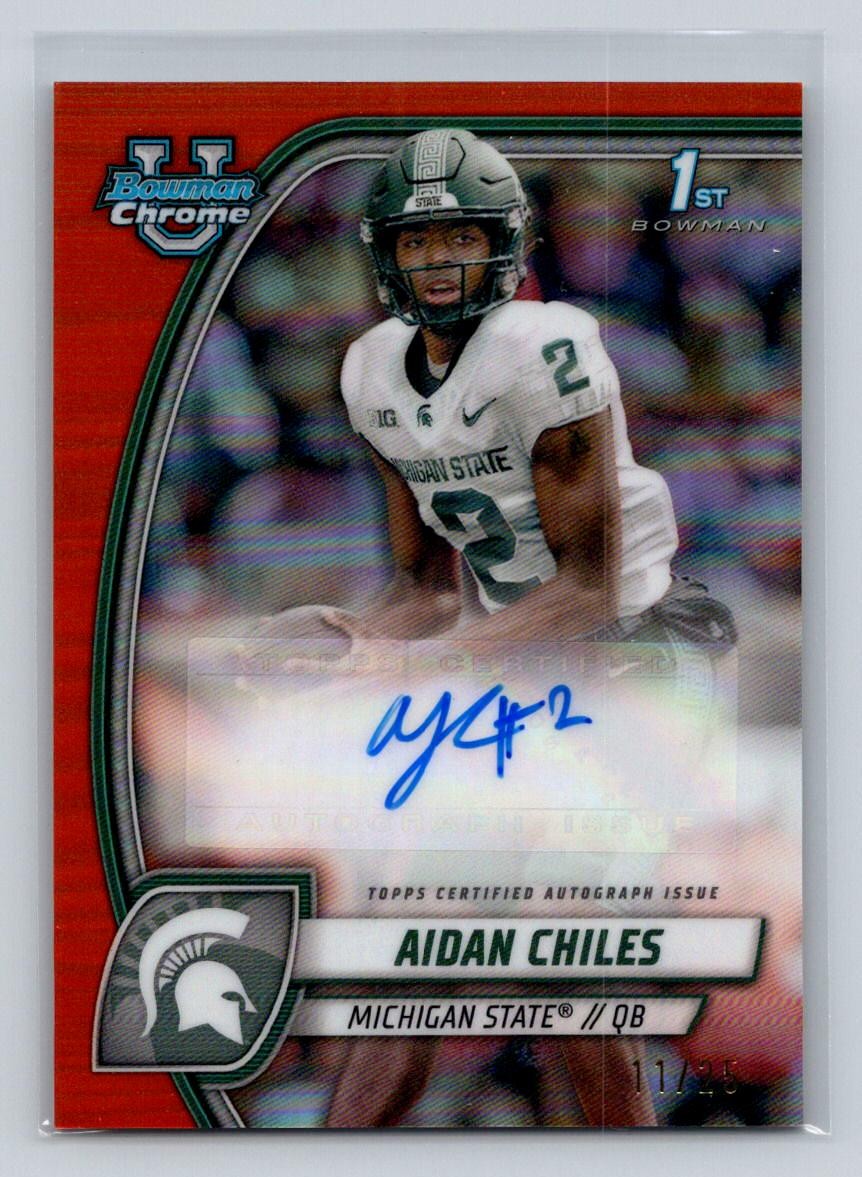 2024 Bowman U Chrome #PA-ACH Aidan Chiles Prospect Autograph Orange 11/25-MSU