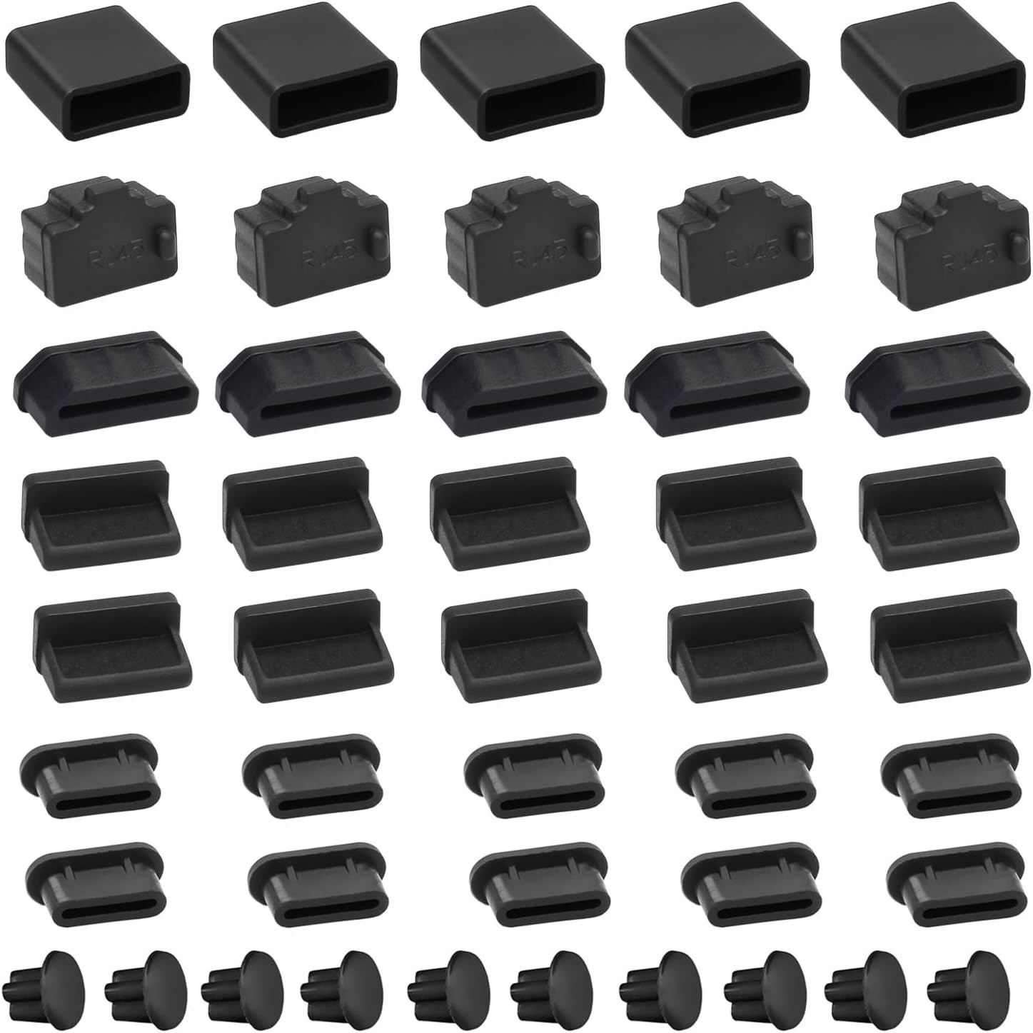 USB Port Cover Silicone USB Port Protection Caps Dust Plug for USB C, 3.5mm H...