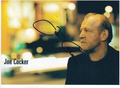 JOE COCKER (1944-2014) - British Rock singer, half-size photo, original autograph!